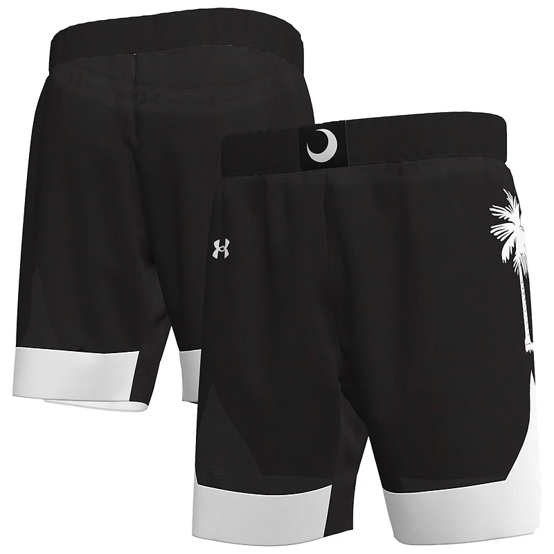 Short de basketball réplique Under Armour noir pour homme, modèle South Carolina Gamecocks