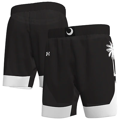 Short de basketball réplique Under Armour noir pour homme, modèle South Carolina Gamecocks