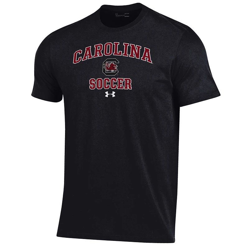 T-shirt de performance noir Under Armour pour homme, motif Arch Over, Gamecocks Caroline du Sud