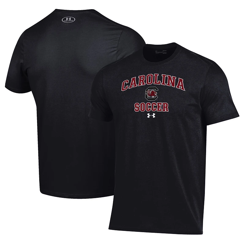 T-shirt de performance noir Under Armour pour homme, motif Arch Over, Gamecocks Caroline du Sud
