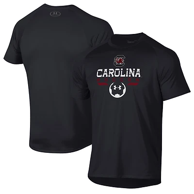 Men's Under Armour Black South Carolina Gamecocks Soccer Icon Tech T-Shirt