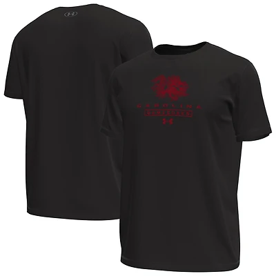 Men's Under Armour Black South Carolina Gamecocks Stack Stretch Performance T-Shirt