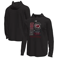 T-shirt à capuche manches longues Under Armour noir pour homme, motif Gamecocks de Caroline du Sud Unity Shooting