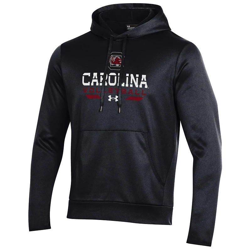Sweat à capuche Under Armour noir Gamecocks Volleyball Icon pour homme