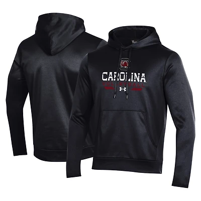 Sweat à capuche Under Armour noir Gamecocks Volleyball Icon pour homme