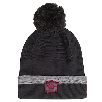 Bonnet à revers et pompon pour homme Under Armour South Carolina Gamecocks Freedom Collection, couleur charbon