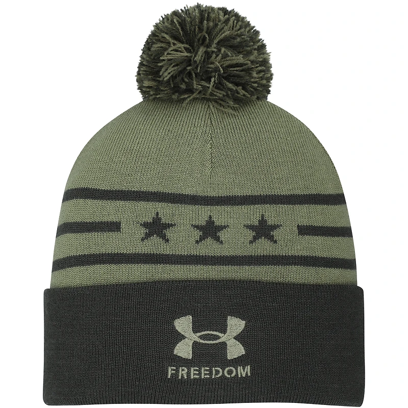 Men's Under Armour Forest Green South Carolina Gamecocks Freedom Collection Cuffed Knit Hat with Pom