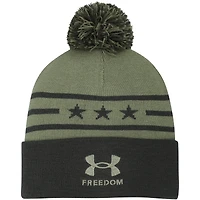 Men's Under Armour Forest Green South Carolina Gamecocks Freedom Collection Cuffed Knit Hat with Pom