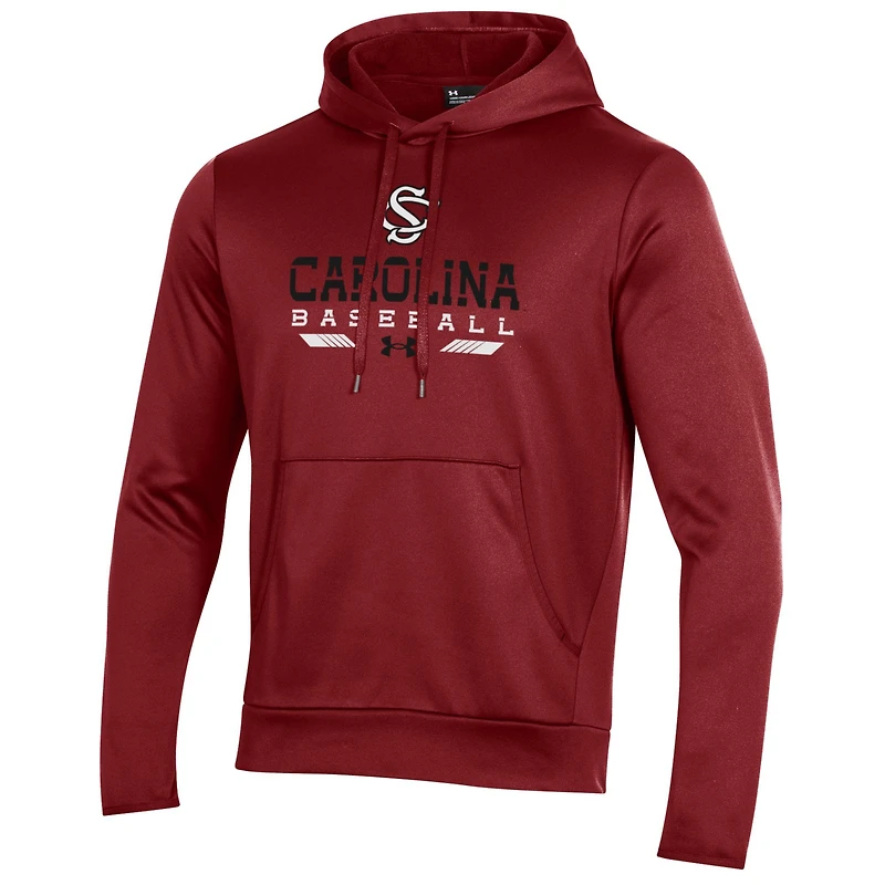 Sweat à capuche en molleton de baseball Under Armour Garnet South Carolina Gamecocks pour homme