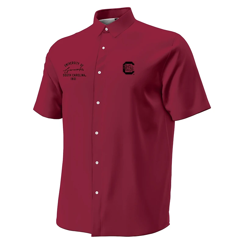 Men's Under Armour  Garnet South Carolina Gamecocks Gameday Armourfuse Camp Button-Up Shirt