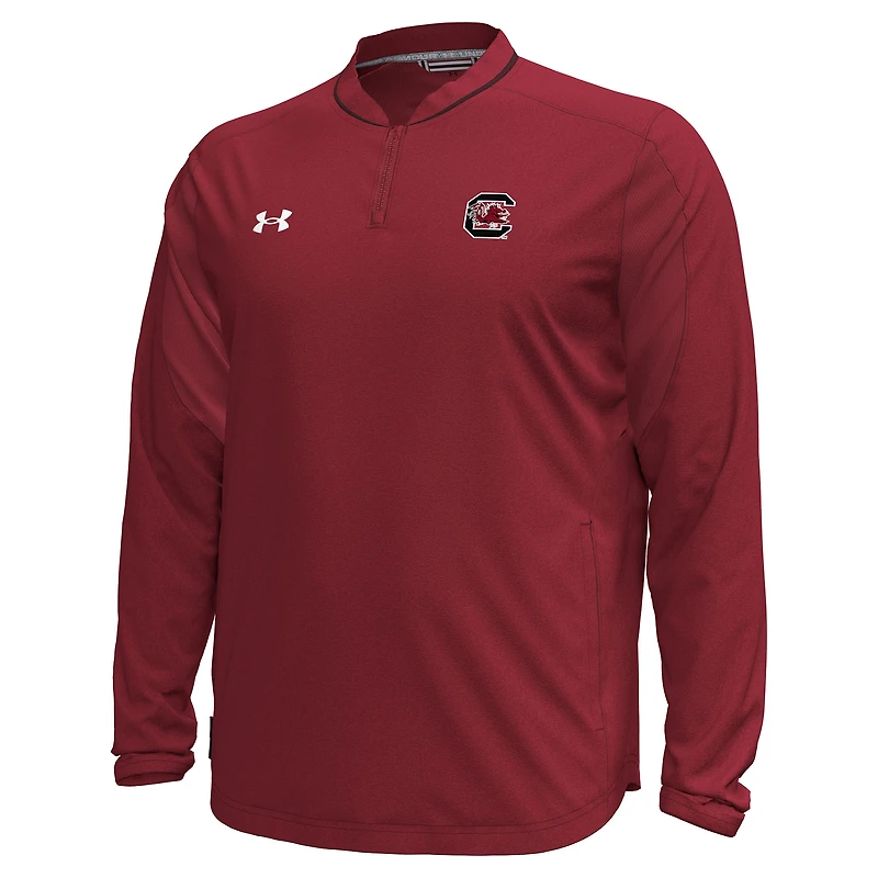 Men's Under Armour Garnet South Carolina Gamecocks Motivate Long Sleeve Quarter-Zip Jacket