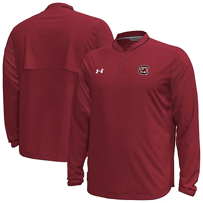 Men's Under Armour Garnet South Carolina Gamecocks Motivate Long Sleeve Quarter-Zip Jacket