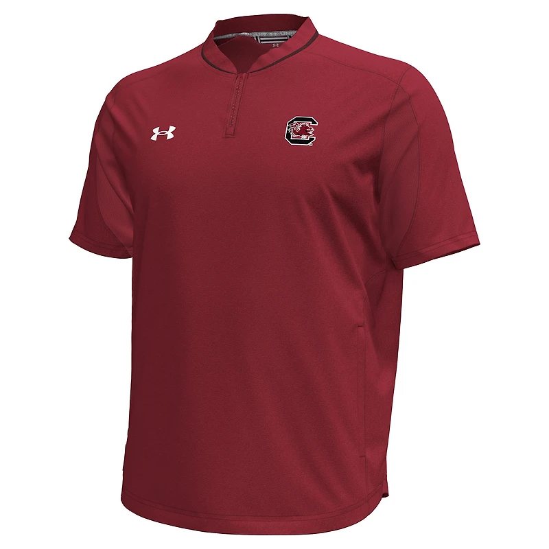Haut Under Armour Garnet South Carolina Gamecocks Motivate à fermeture éclair quart de tour pour homme