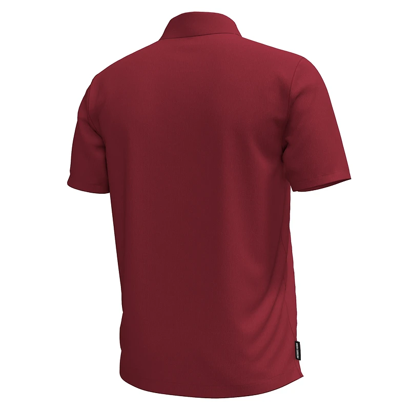 Men's Under Armour Garnet South Carolina Gamecocks Playoff Chest Stripe Performance Polo