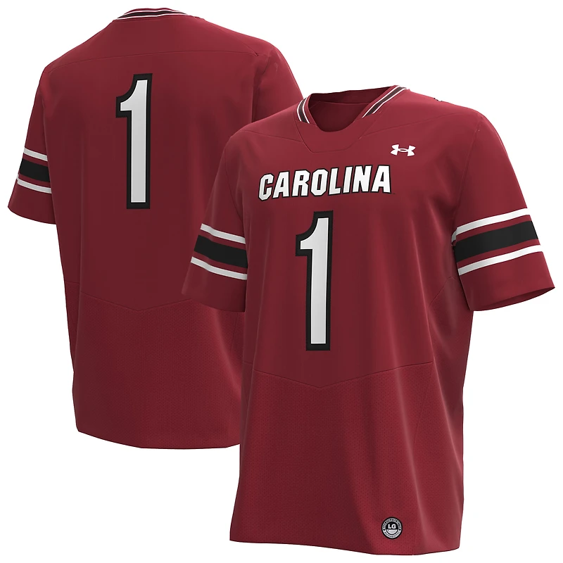 Men's Under Armour  Garnet South Carolina Gamecocks Premier Football Jersey
