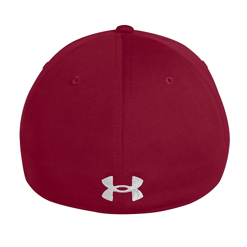 Casquette Under Armour Garnet South Carolina Gamecocks Sideline Blitzing Accent Flex pour homme