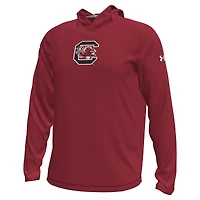 T-shirt à capuche et manches longues Under Armour Garnet South Carolina Gamecocks pour homme