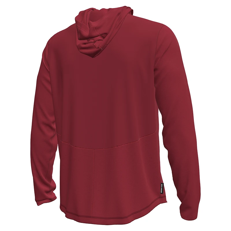 T-shirt à capuche et manches longues Under Armour Garnet South Carolina Gamecocks pour homme
