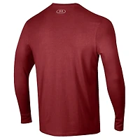 T-shirt de softball performance à manches longues pour homme Under Armour Garnet South Carolina Gamecocks