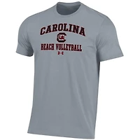Men's Under Armour Gray South Carolina Gamecocks Beach Volleyball Performance T-Shirt