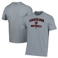 Men's Under Armour Gray South Carolina Gamecocks Softball Performance T-Shirt
