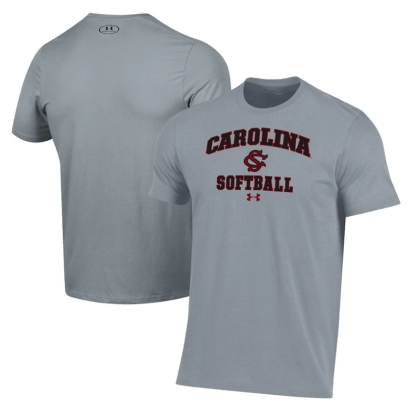 Men's Under Armour Gray South Carolina Gamecocks Softball Performance T-Shirt