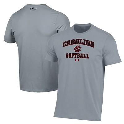 Men's Under Armour Gray South Carolina Gamecocks Softball Performance T-Shirt
