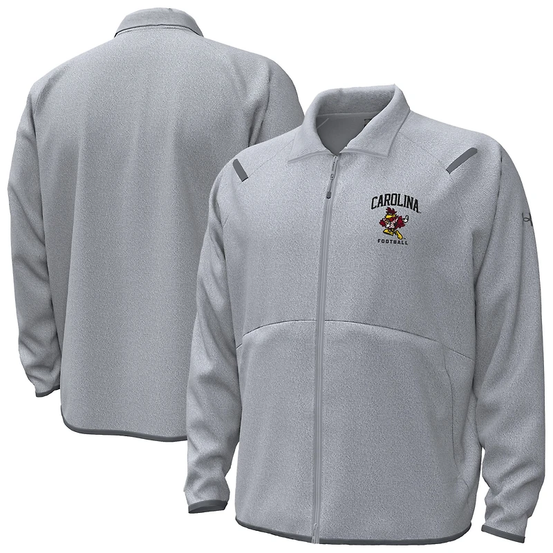 Men's Under Armour  Gray South Carolina Gamecocks Unstoppable Fleece Full-Zip Track Jacket