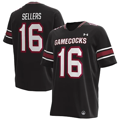 Men's Under Armour LaNorris Sellers Garnet South Carolina Gamecocks NIL Football Replica Player Jersey