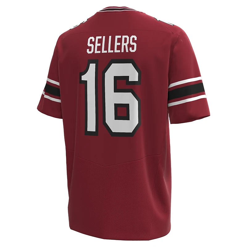 Men's Under Armour LaNorris Sellers Garnet South Carolina Gamecocks NIL Football Replica Player Jersey