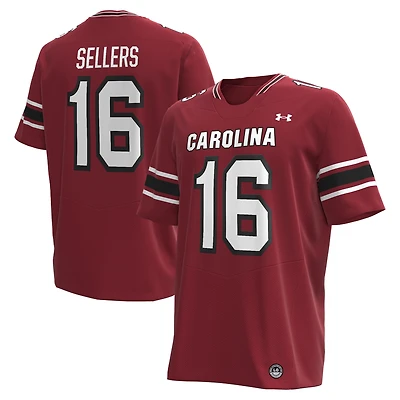 Men's Under Armour LaNorris Sellers Garnet South Carolina Gamecocks NIL Football Replica Player Jersey