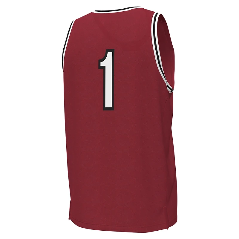 Under Armour #1 Garnet South Carolina Gamecocks Replica Maillot de basket-ball pour homme