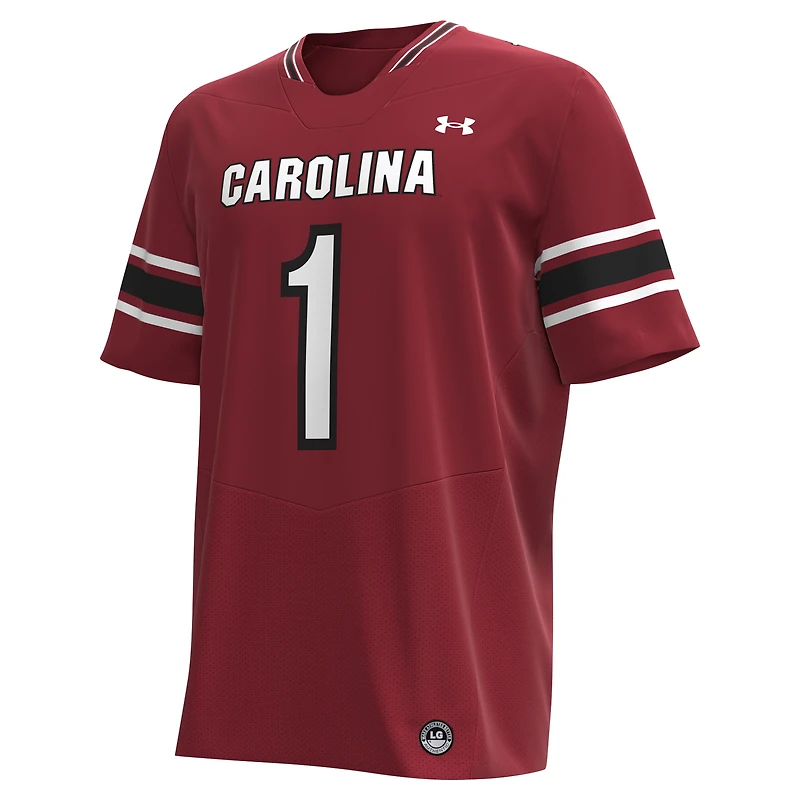 Maillot de football réplique Under Armour #1 Garnet South Carolina Gamecocks pour homme