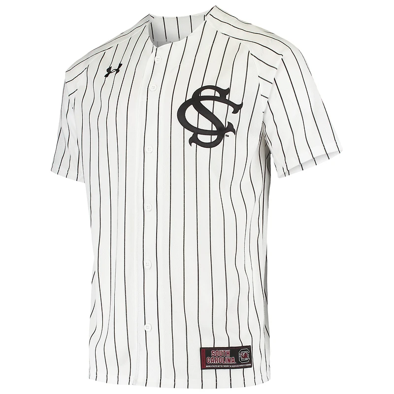 Maillot de baseball Under Armour pour hommes, réplique des Gamecocks Caroline du Sud, blanc, performance