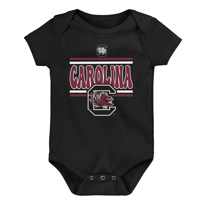 Newborn Garnet South Carolina Gamecocks Sunday Comics 3-Pack Bodysuit Set