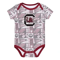 Newborn Garnet South Carolina Gamecocks Sunday Comics 3-Pack Bodysuit Set