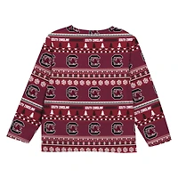 Preschool Outerstuff  Garnet South Carolina Gamecocks Ugly Sweater Pajama Set