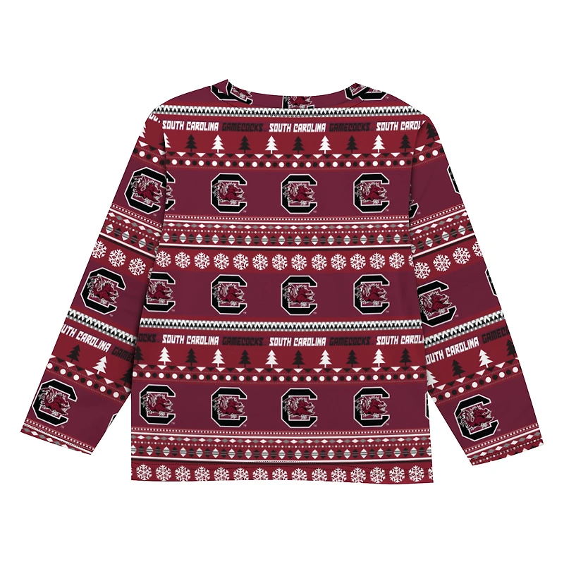 Preschool Outerstuff  Garnet South Carolina Gamecocks Ugly Sweater Pajama Set