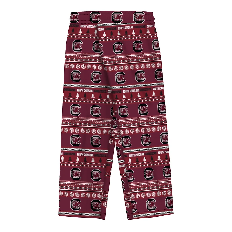 Ensemble pyjama en pull moche Garnet South Carolina Gamecocks pour enfants d'âge préscolaire