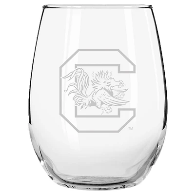 South Carolina Gamecocks 15oz. Etched Stemless Glass Tumbler