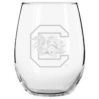 South Carolina Gamecocks 15oz. Etched Stemless Glass Tumbler