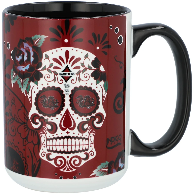 Gamecocks de Caroline du Sud 15oz. Tasse Java Dia de los Muertos