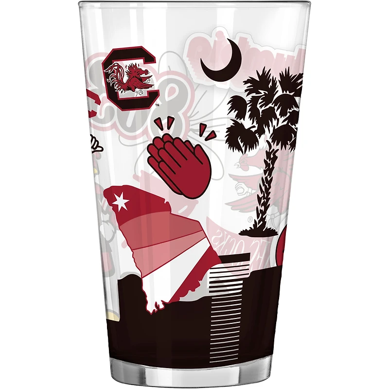 Caroline du Sud Gamecocks 16 oz. Verre à pinte indigène