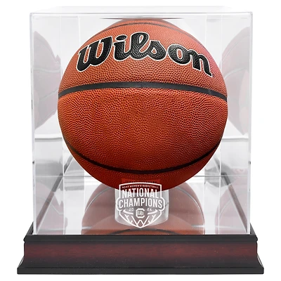 Vitrine de basket-ball en acajou des South Carolina Gamecocks, champions nationaux de basket-ball féminin de la NCAA 2024