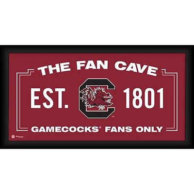 South Carolina Gamecocks Framed 10" x 20" Fan Cave Collage