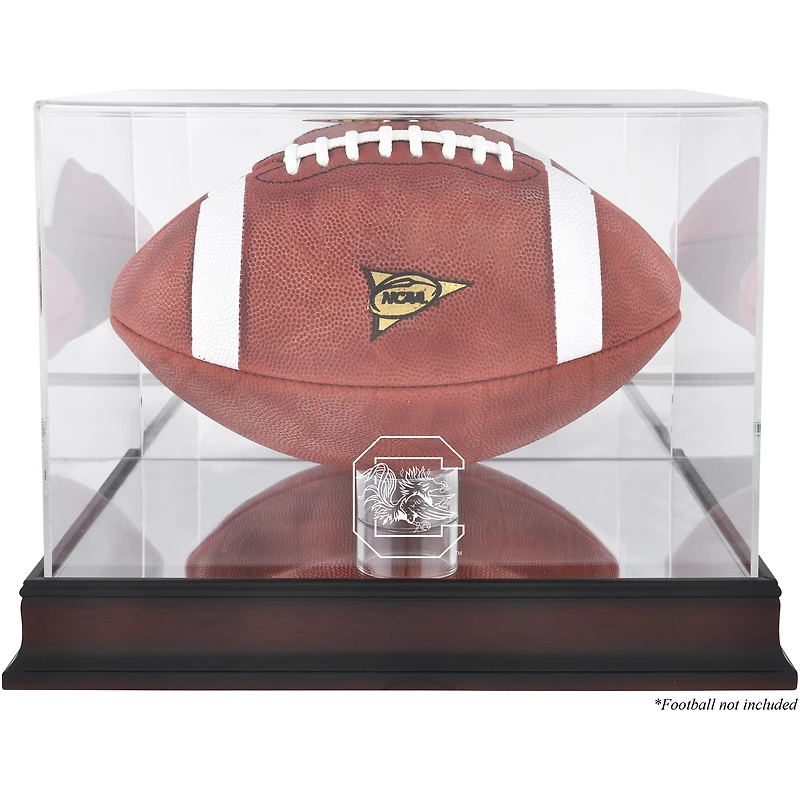 Étui de football avec logo en acajou des South Carolina Gamecocks et dos miroir