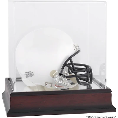 South Carolina Gamecocks Mahogany Logo Mini Helmet Display Case with Mirror Back