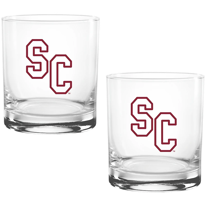 South Carolina Gamecocks Two Pack 14oz. Vault Sketch Rocks Glass Set