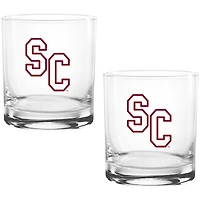 South Carolina Gamecocks Two Pack 14oz. Vault Sketch Rocks Glass Set