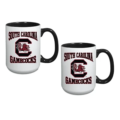 Ensemble de deux tasses de 44 cl (15 oz) aux couleurs des Gamecocks de Caroline du Sud